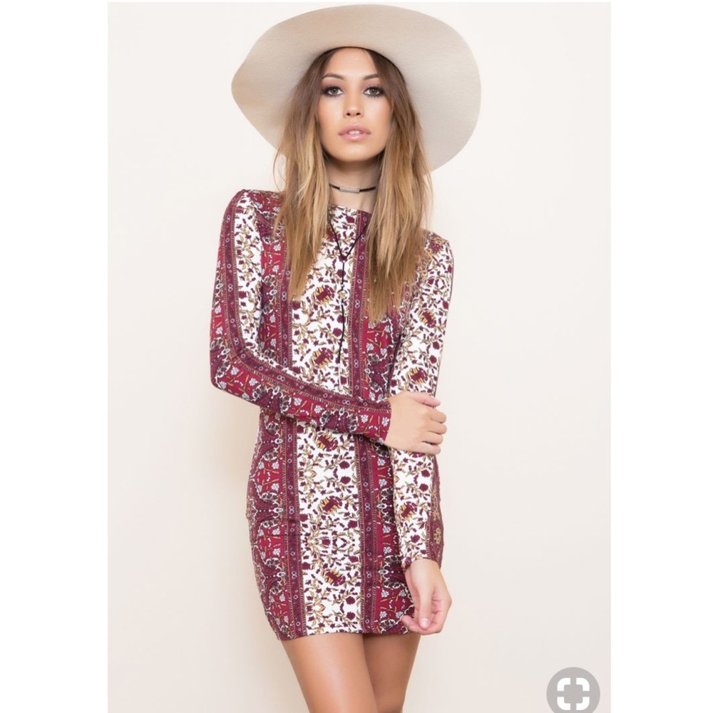 Paisley bodycon dress